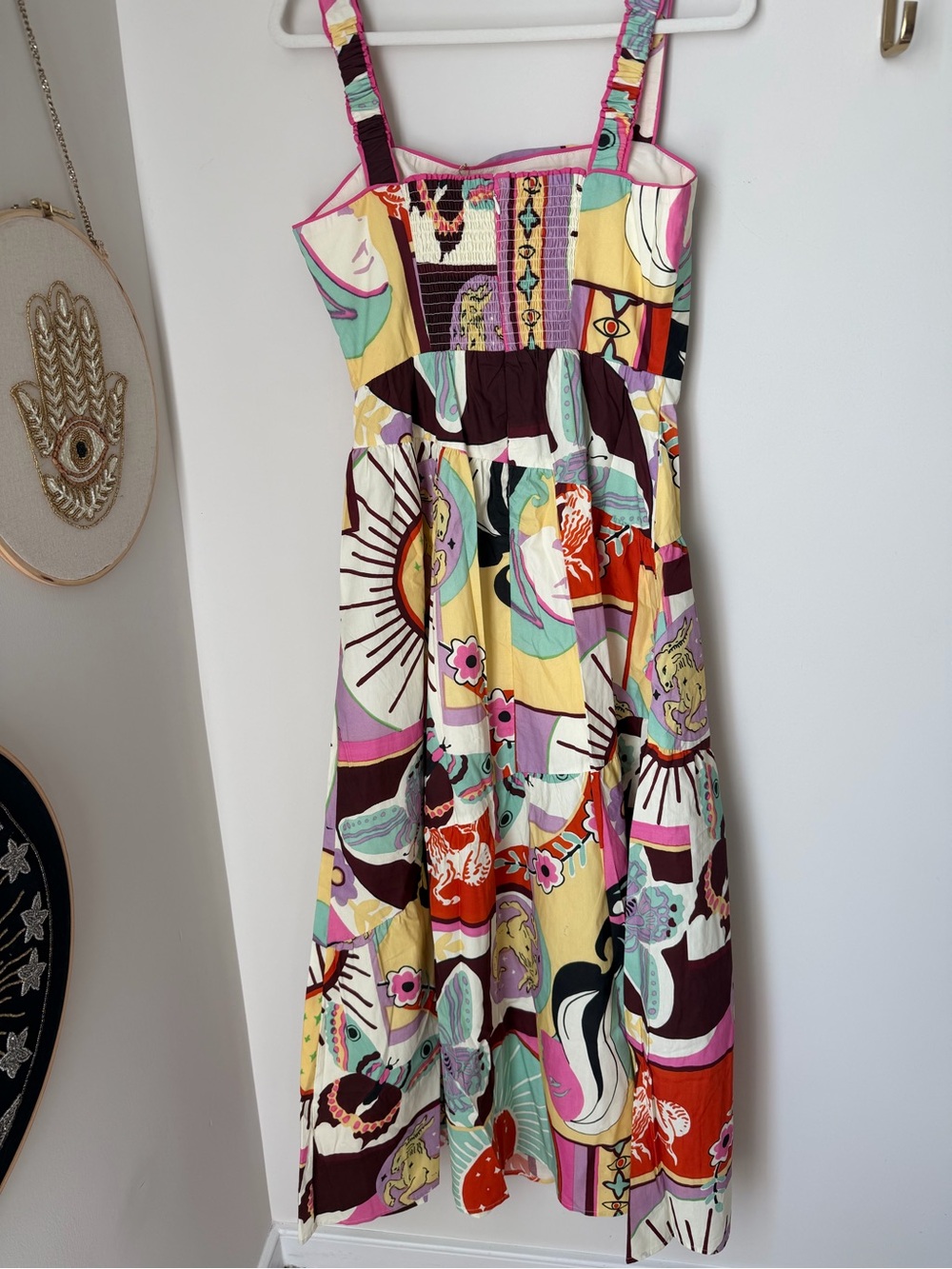 Ciebon colorful zodiac print cotton sleeveless midi dress - Picture 9 of 10